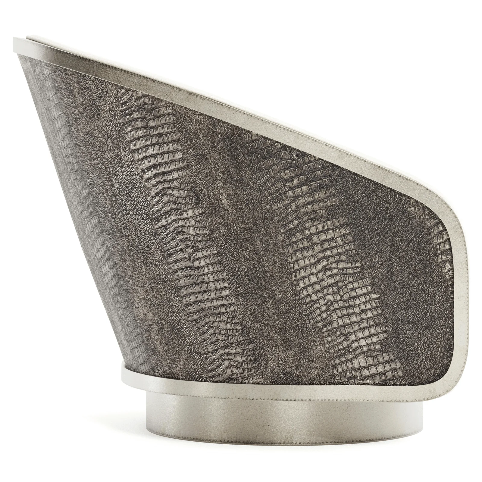 Miles Leather Swivel Chair - Image 2