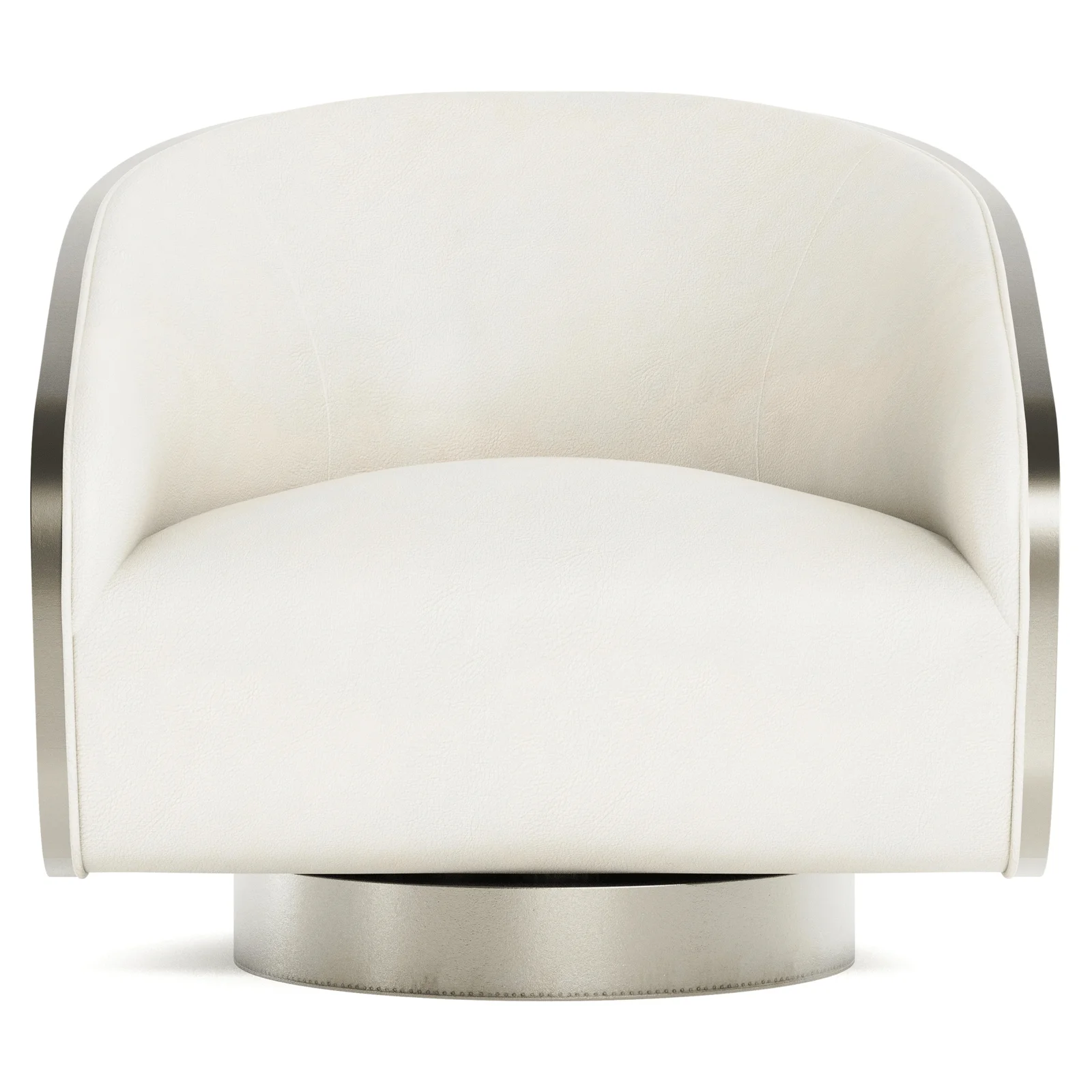 Miles Leather Swivel Chair - Image 3