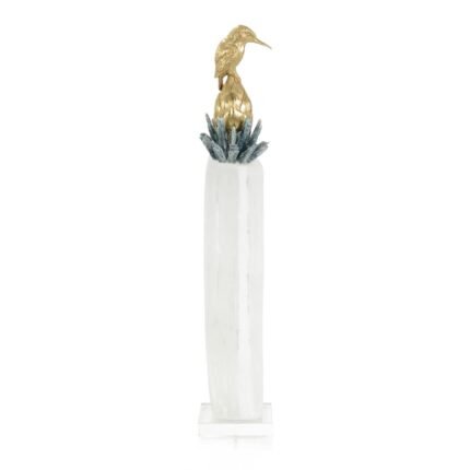 Brass Bird on Selenite Sculpture I
