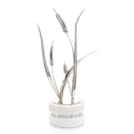 Cattails Sculpture on Marble, Large