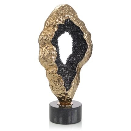 Fluctuating Black Geode Sculpture