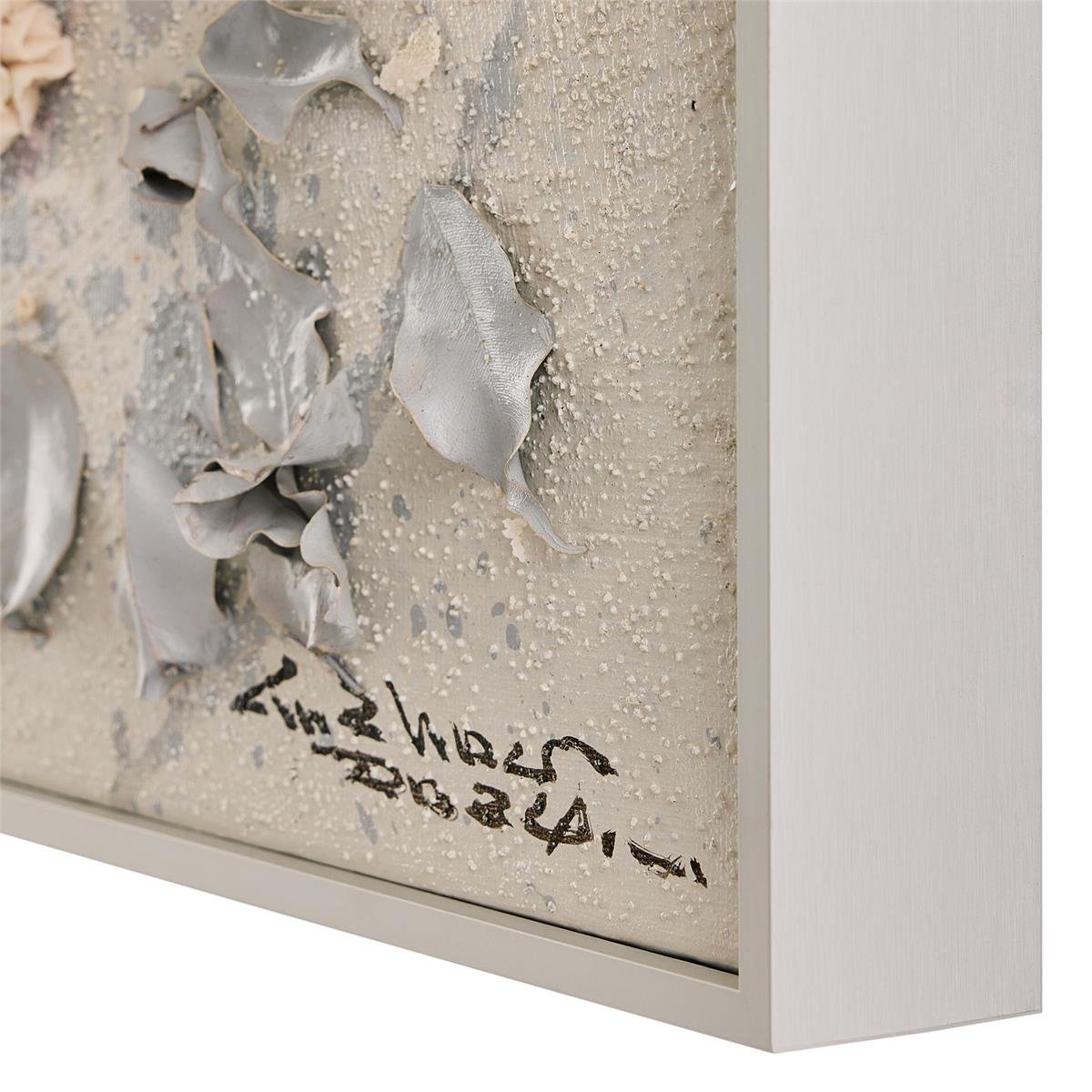 Liu Mengzhou's Hanging Rose Garden I Silver Aluminum Gallery Frame