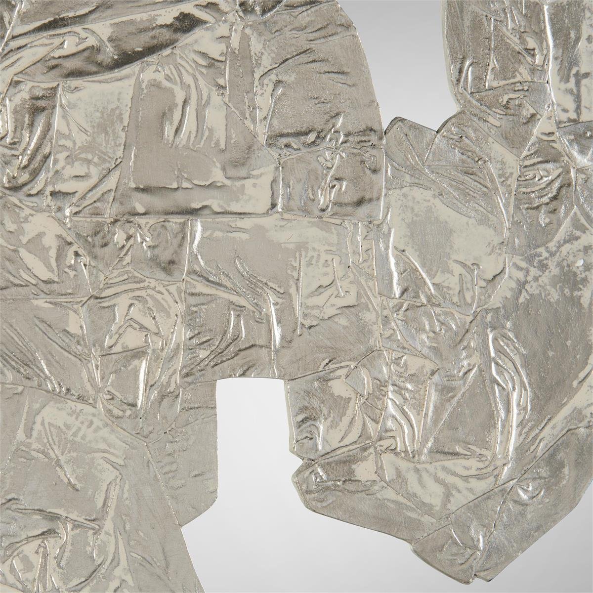 Nuvole Mirror, Silver Abstract Design