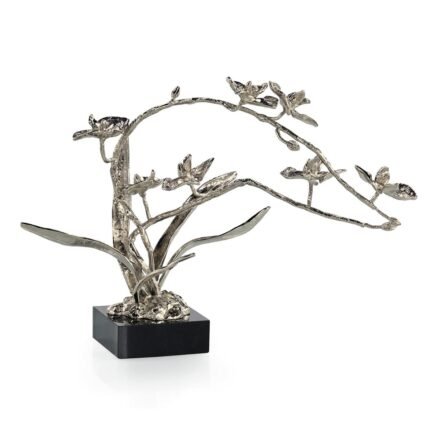 Orchids in Bloom Sculpture, Small Nickel