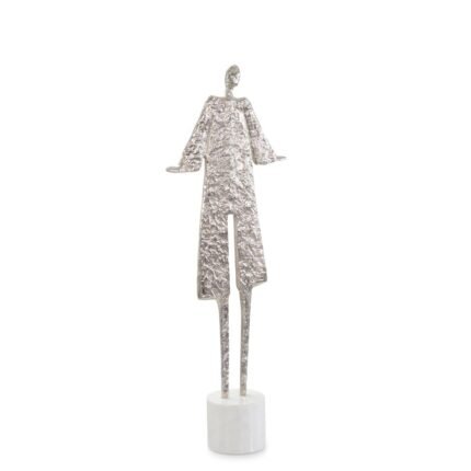 Posing Silhouette Sculpture on Marble, Small Nickel