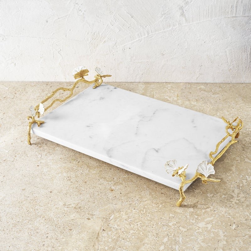 Butterfly Ginkgo Gold Cheese Board with Spreader - Image 2