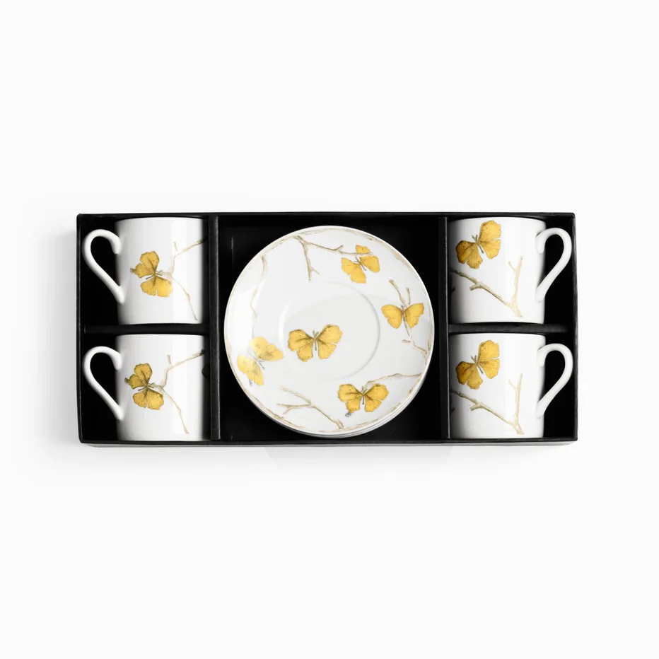 Butterfly Ginkgo Gold Demitasse - Image 7