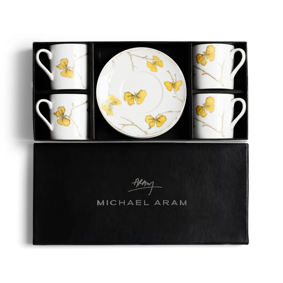 Butterfly Ginkgo Gold Demitasse - Image 10