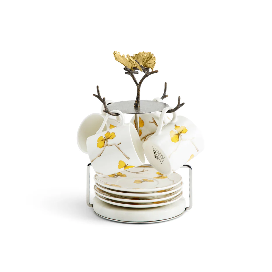 Butterfly Ginkgo Gold Demitasse - Image 4
