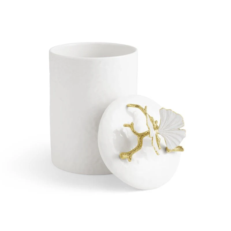 Butterfly Ginkgo Gold Porcelain Canister - Image 13