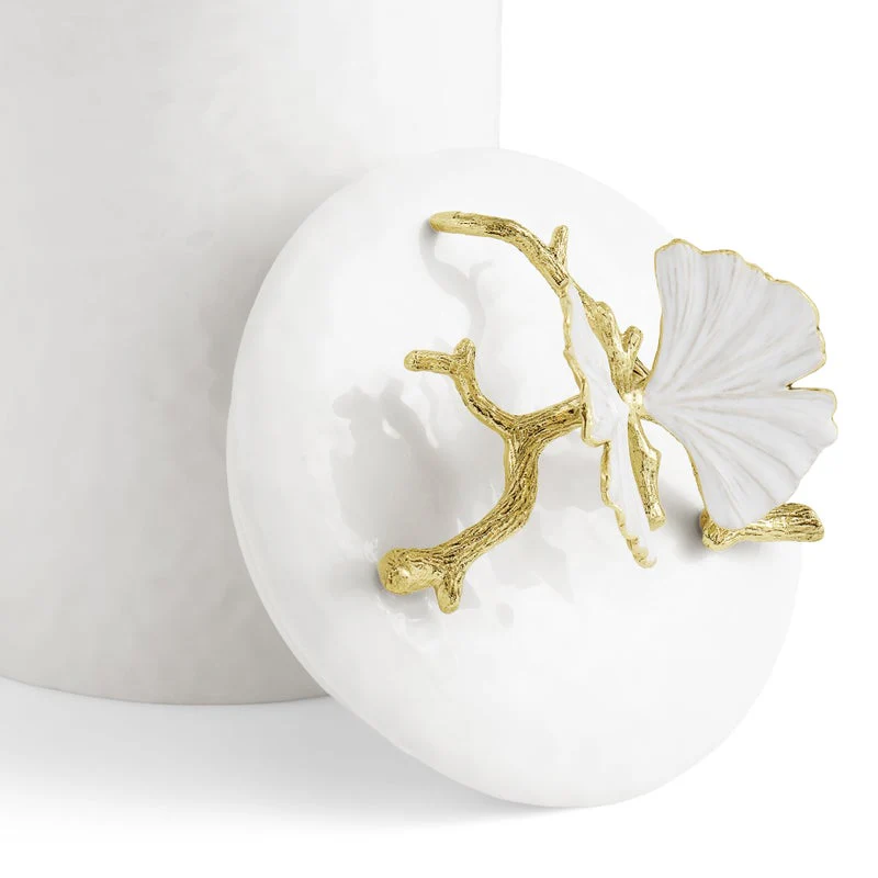 Butterfly Ginkgo Gold Porcelain Canister - Image 14