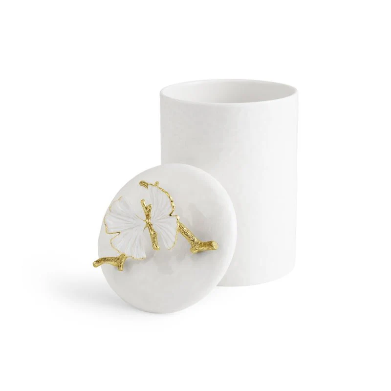 Butterfly Ginkgo Gold Porcelain Canister - Image 7