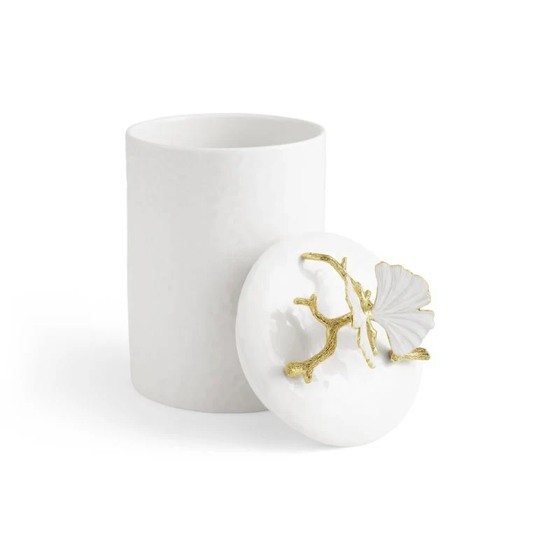 Butterfly Ginkgo Gold Porcelain Canister - Image 8