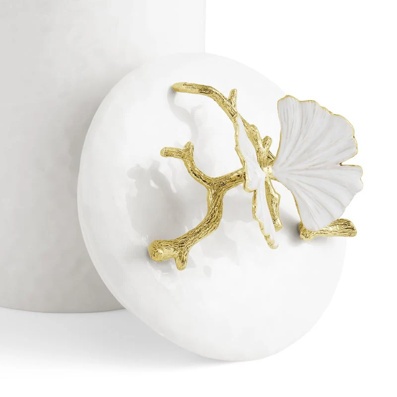Butterfly Ginkgo Gold Porcelain Canister - Image 9