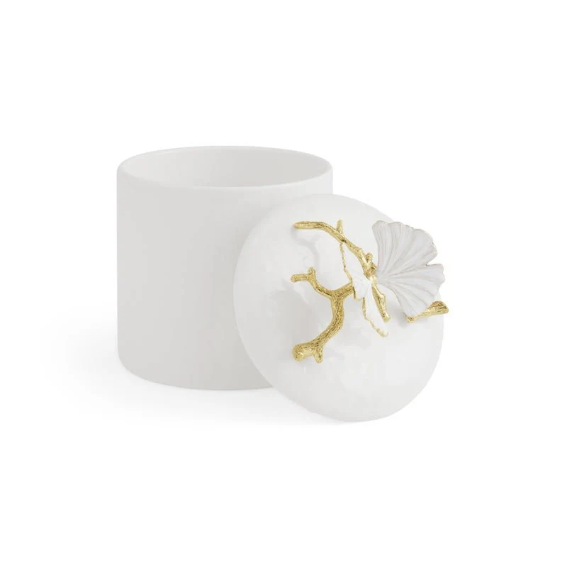 Butterfly Ginkgo Gold Porcelain Canister - Image 3