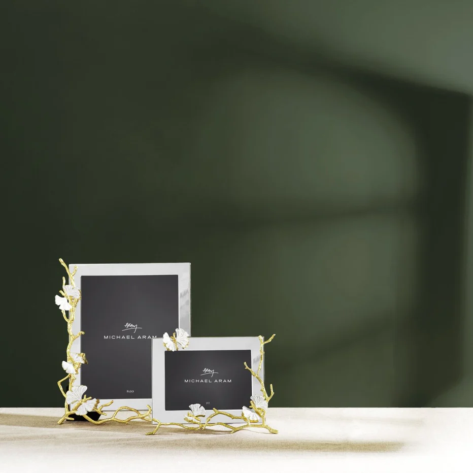 Butterfly Ginkgo Gold Reflective Frame - Image 5