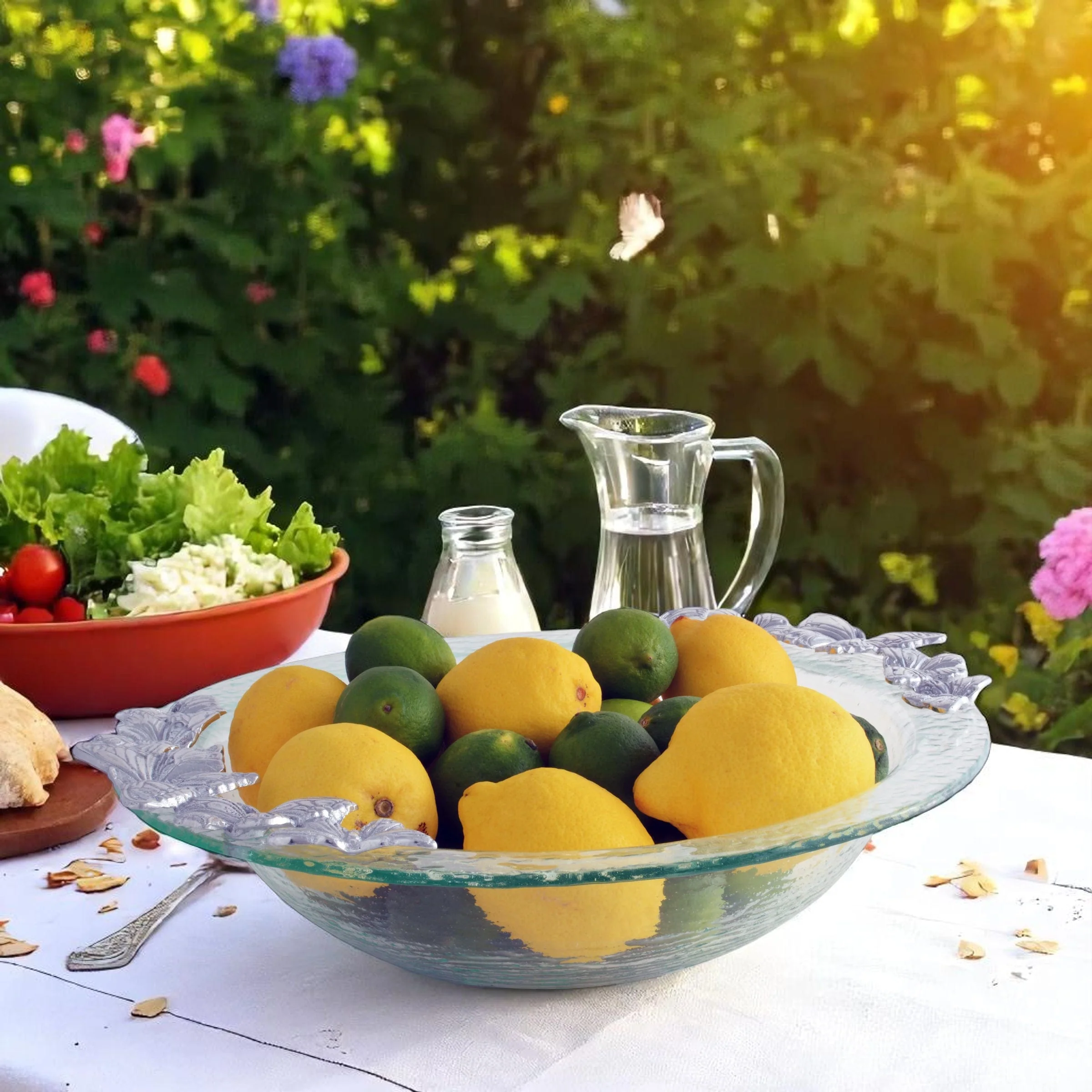 Butterfly Glass Salad Bowl - Image 2
