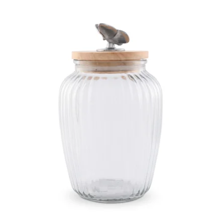 Butterfly Knob Glass Canisters