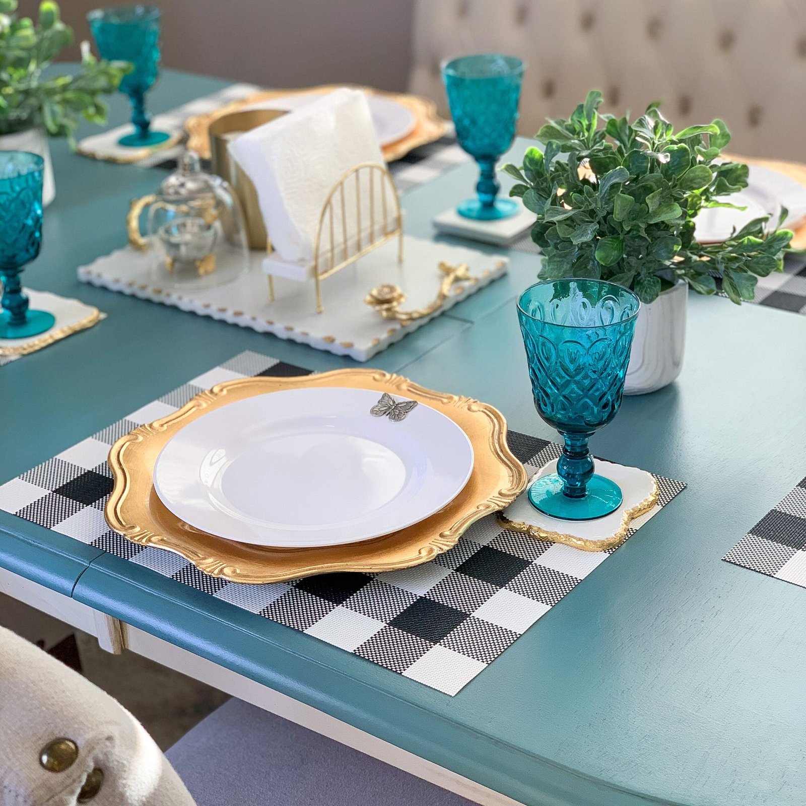 Butterfly Melamine Lunch Plates - Set of 4 - Image 9