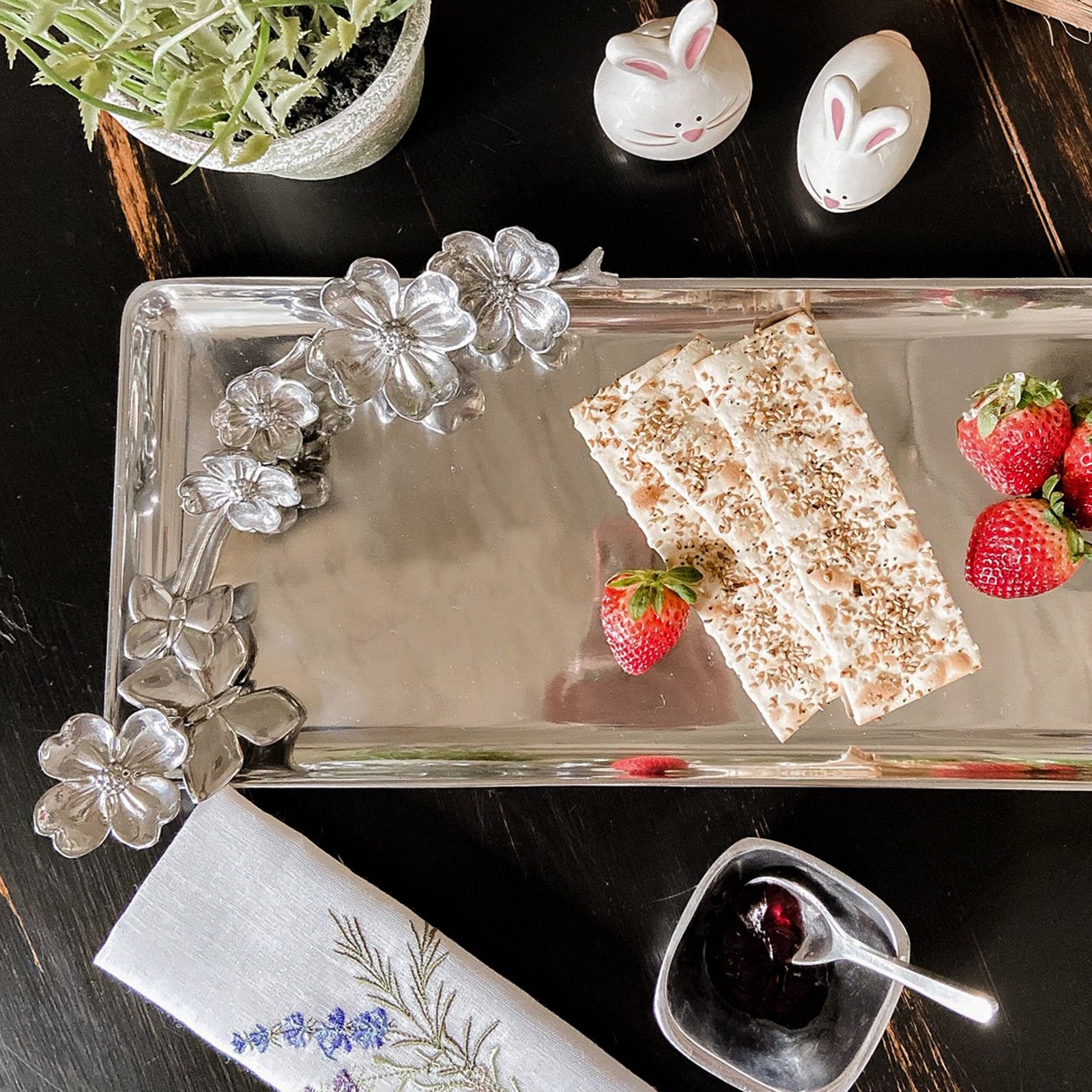 Butterfly Oblong Dogwood Tray - Image 6