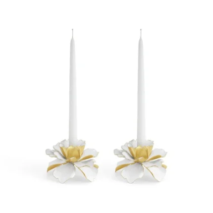 Gardenia Candleholders S/2