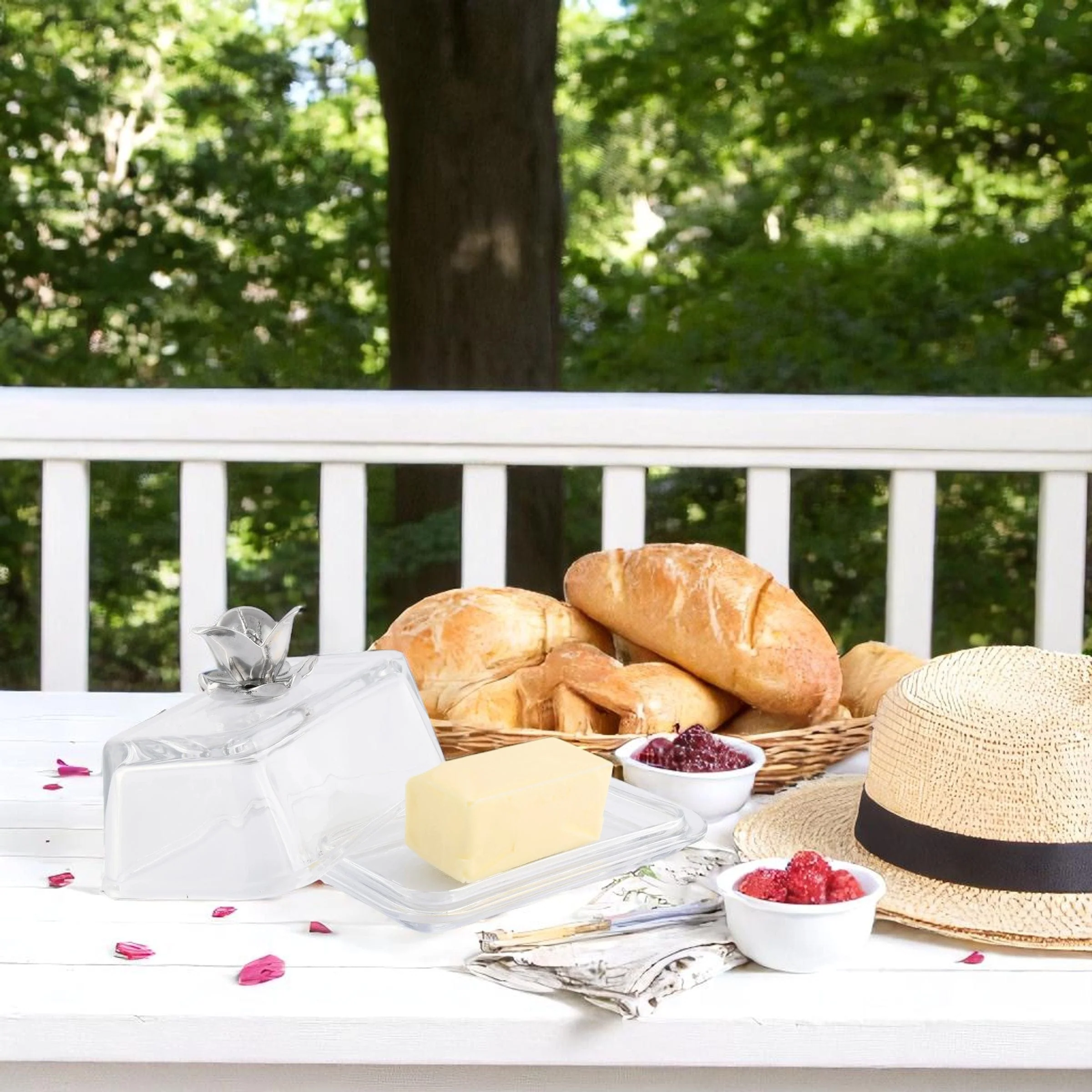 Glass Butter Dish - Magnolia - Image 2