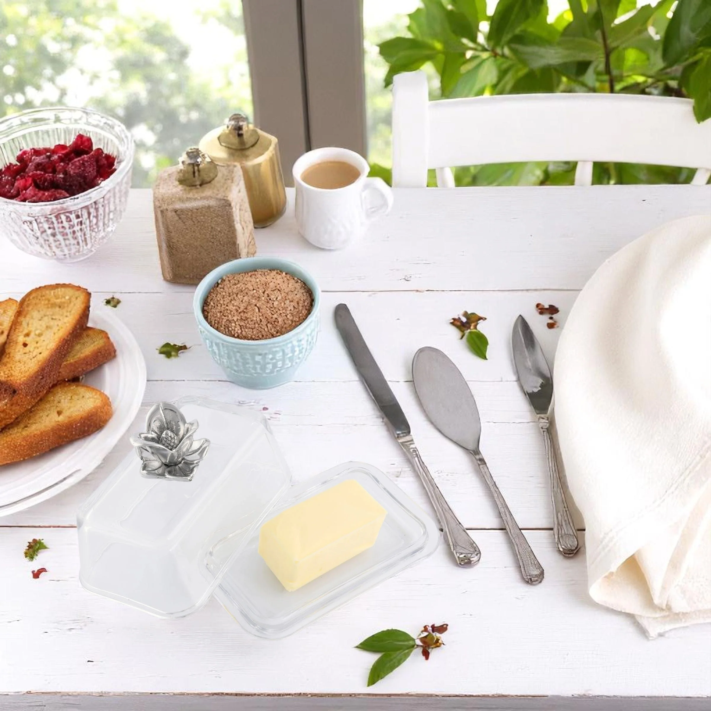Glass Butter Dish - Magnolia - Image 3