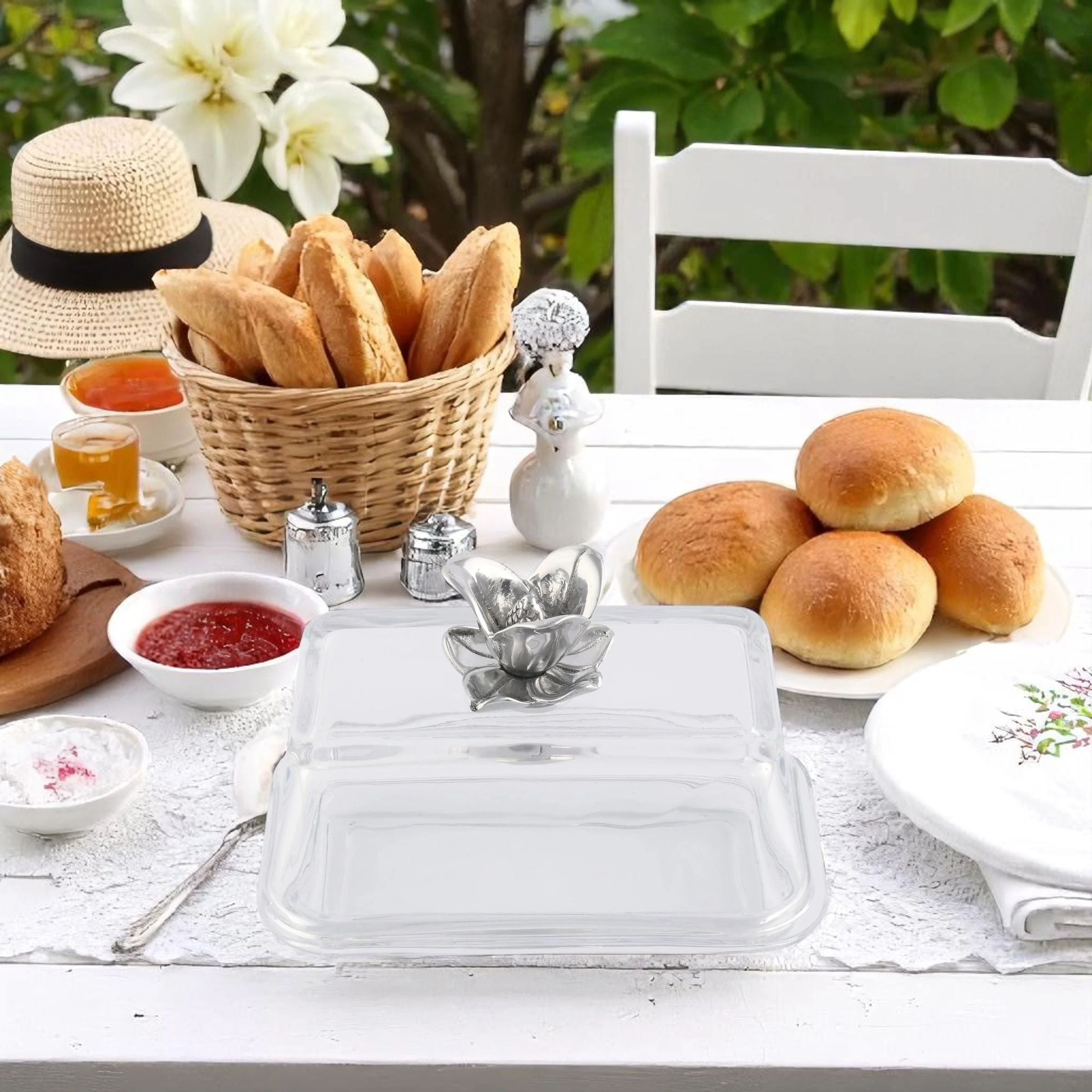 Glass Butter Dish - Magnolia - Image 4