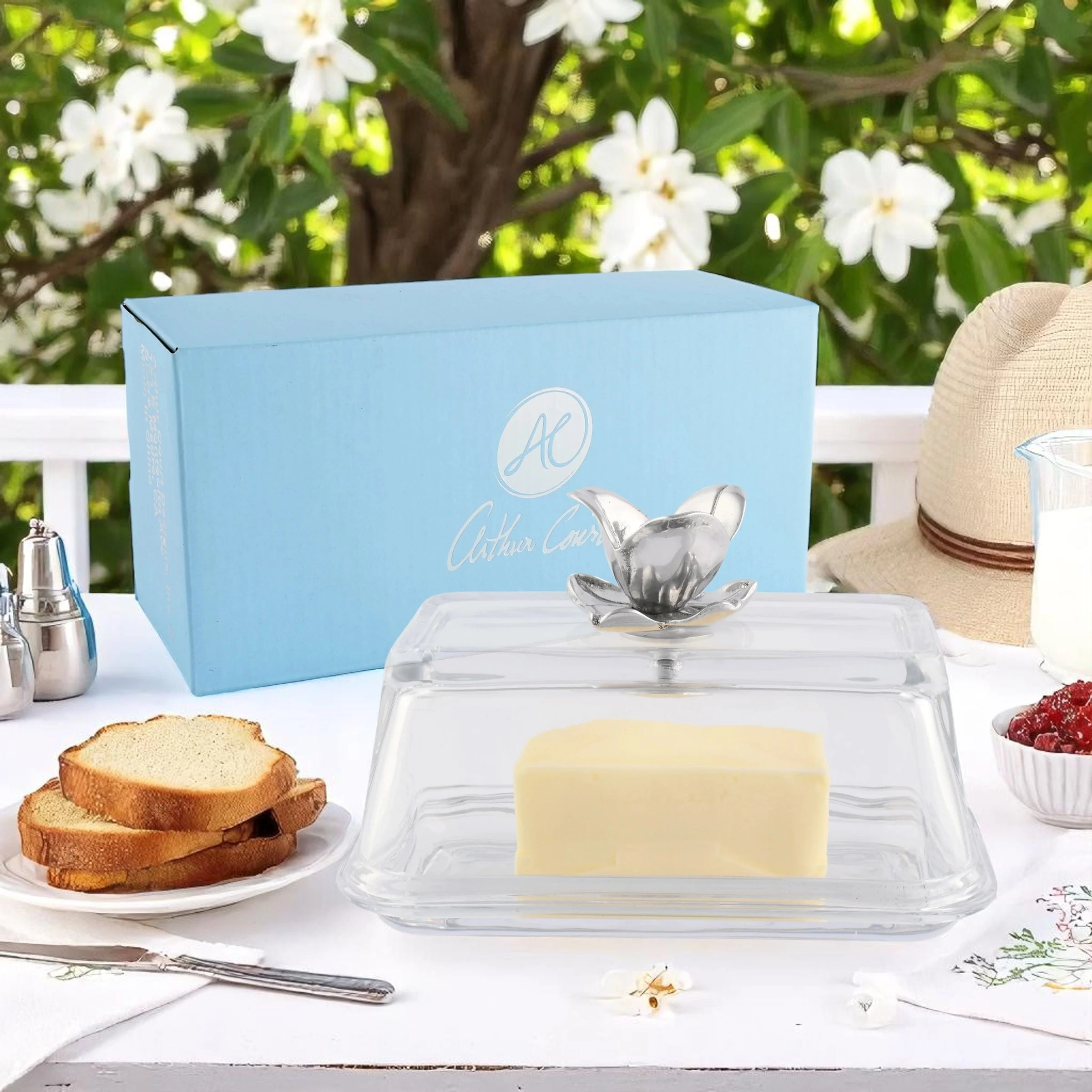 Glass Butter Dish - Magnolia - Image 5