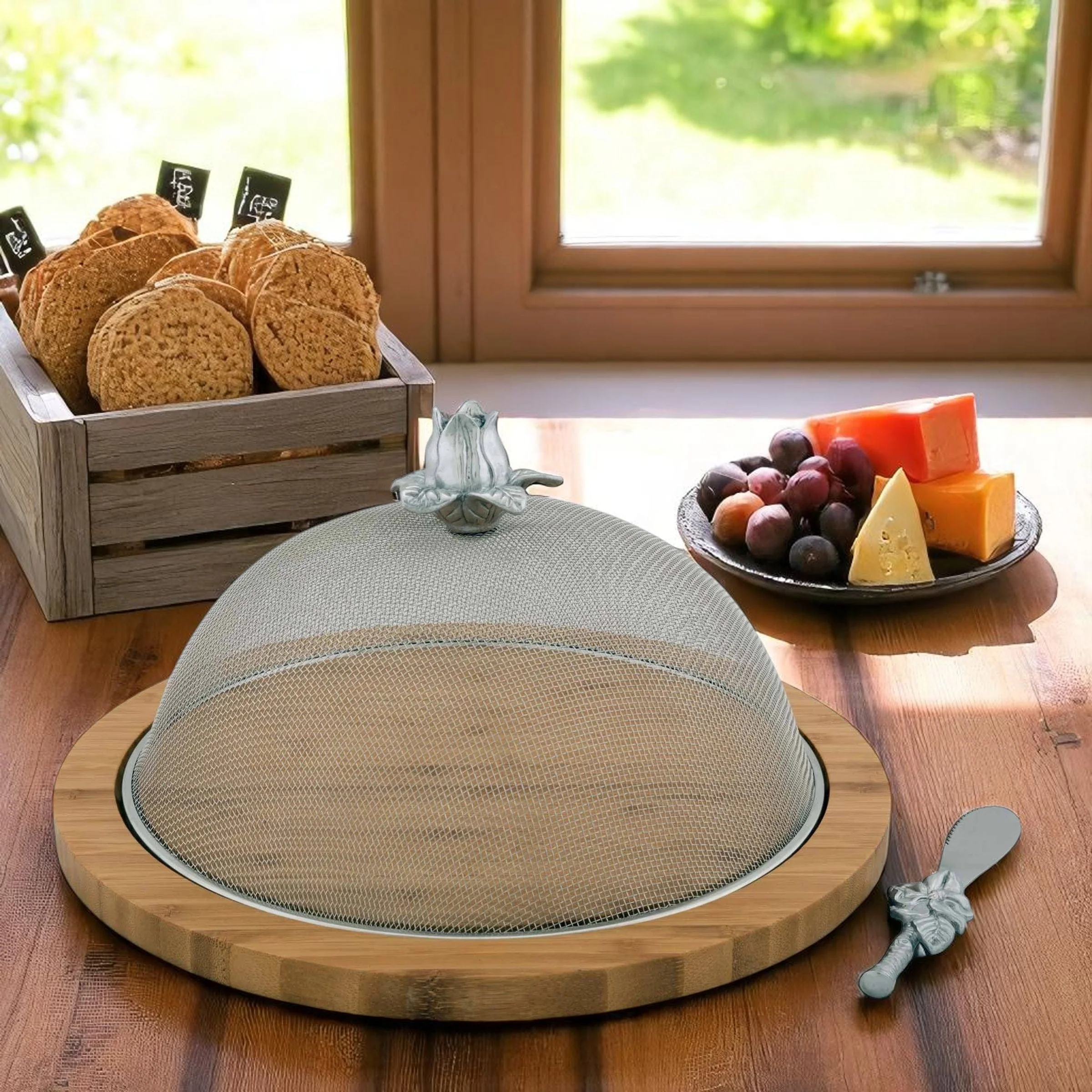 Magnolia 3 Piece Picnic Cheese Board / Spreader - Image 3