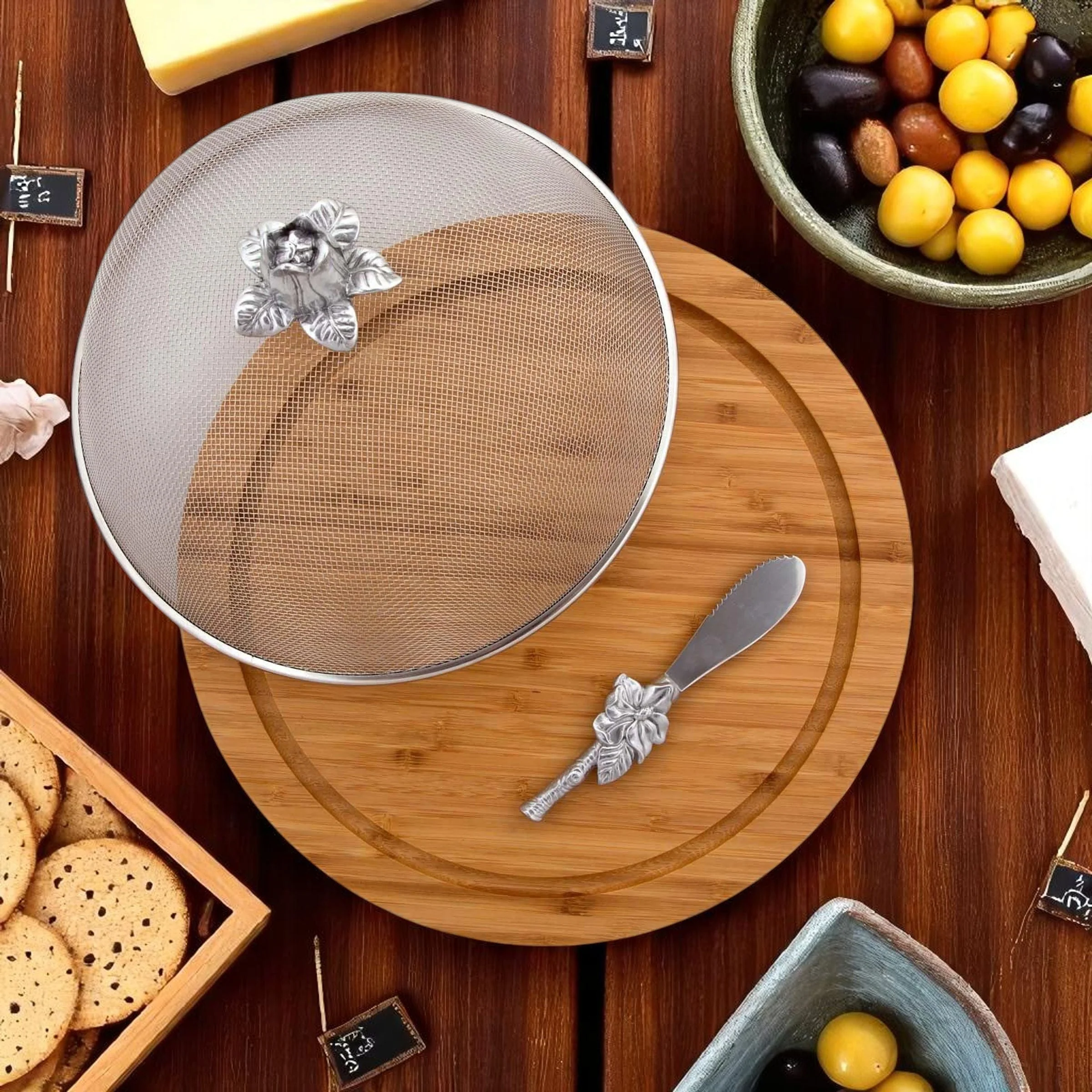 Magnolia 3 Piece Picnic Cheese Board / Spreader - Image 4