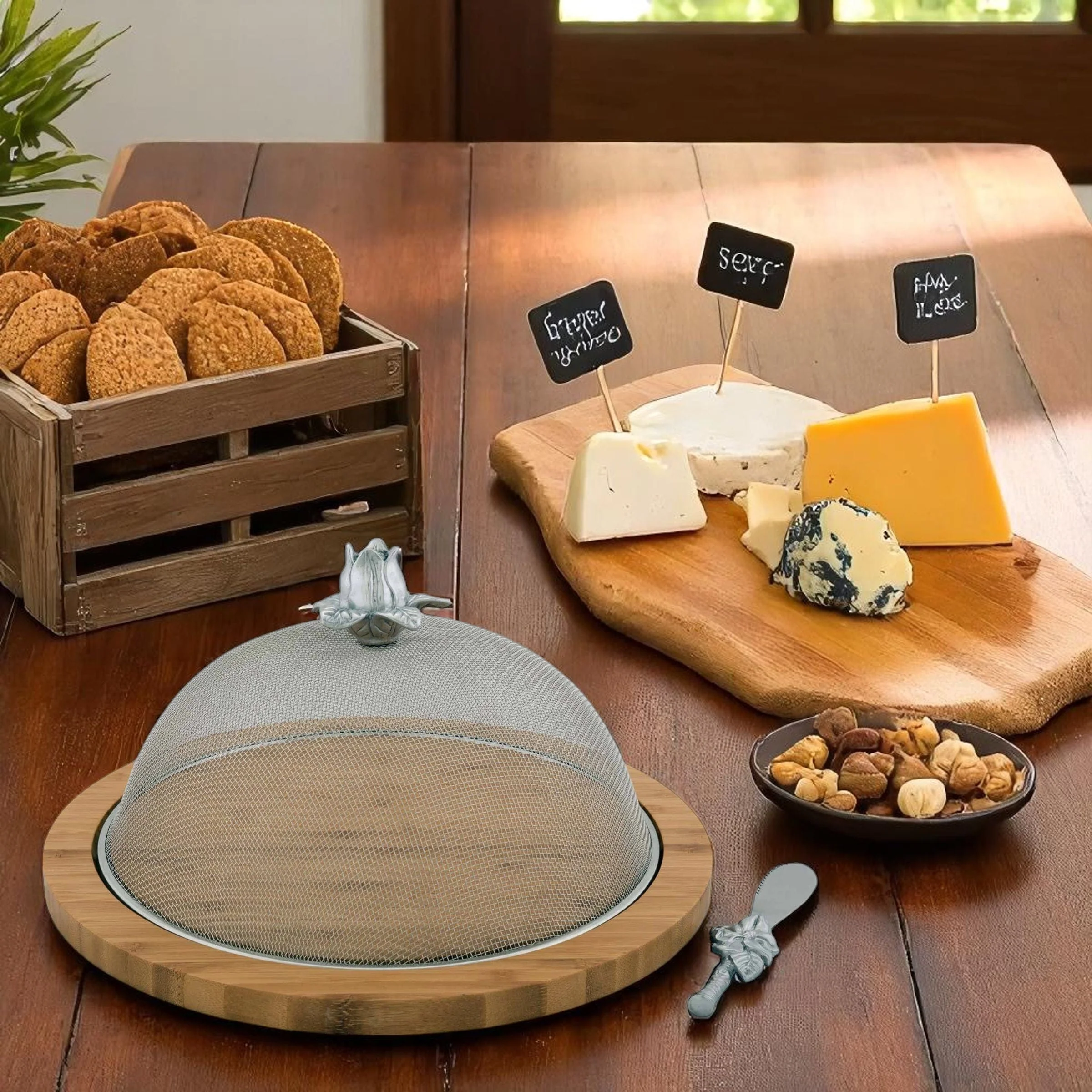 Magnolia 3 Piece Picnic Cheese Board / Spreader - Image 7