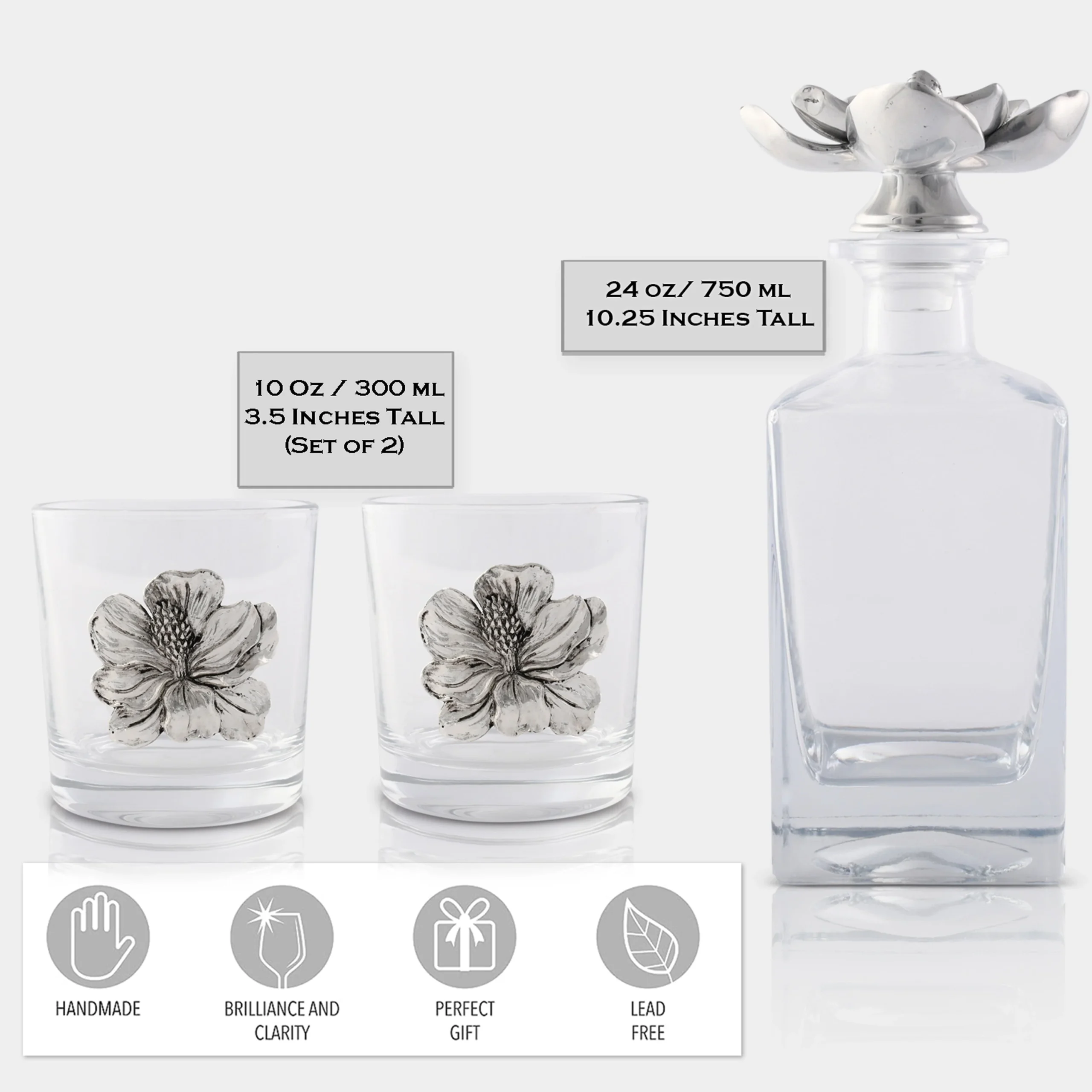 Magnolia Decanter Set with Glasses - Image 7