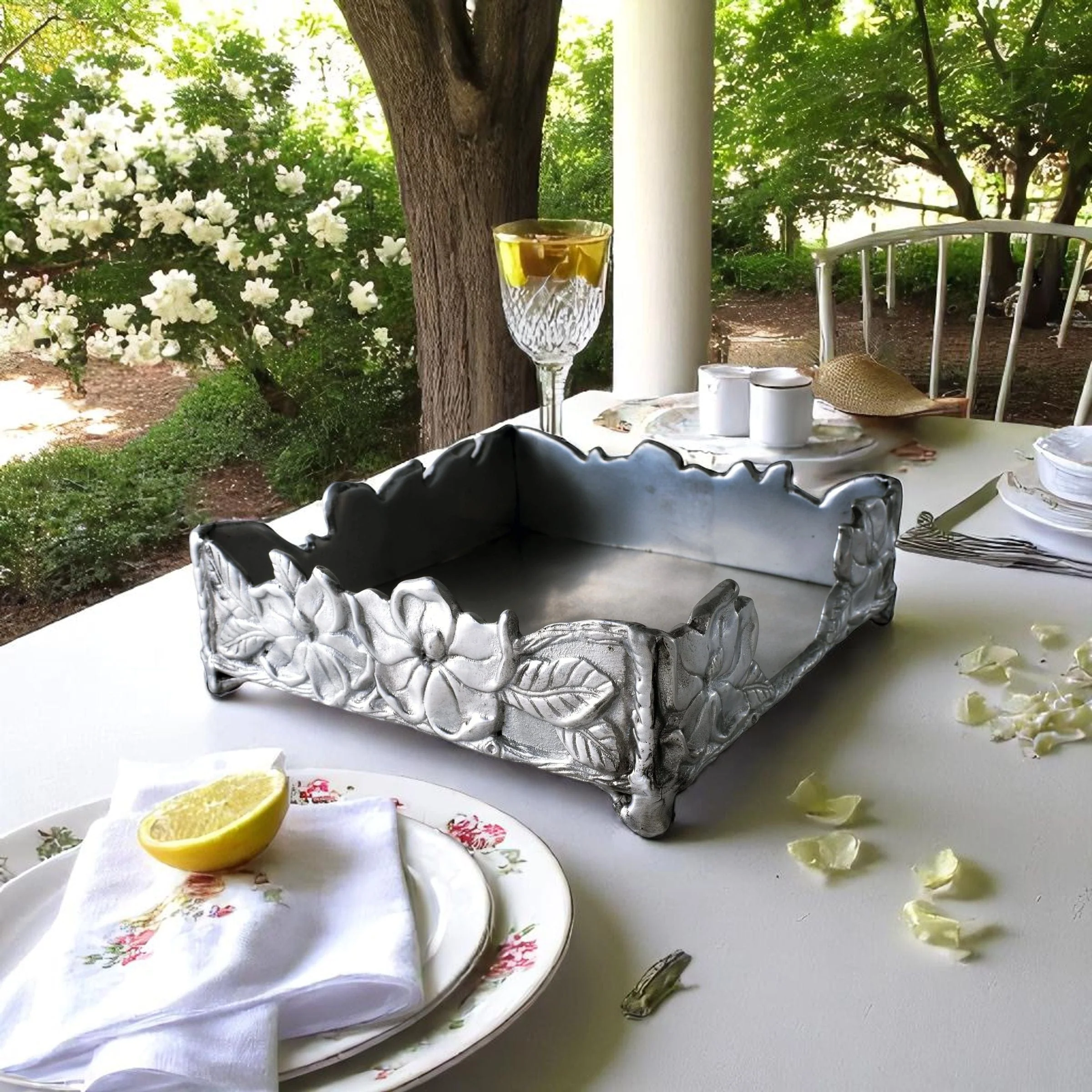Magnolia Luncheon Napkin Box - Image 3