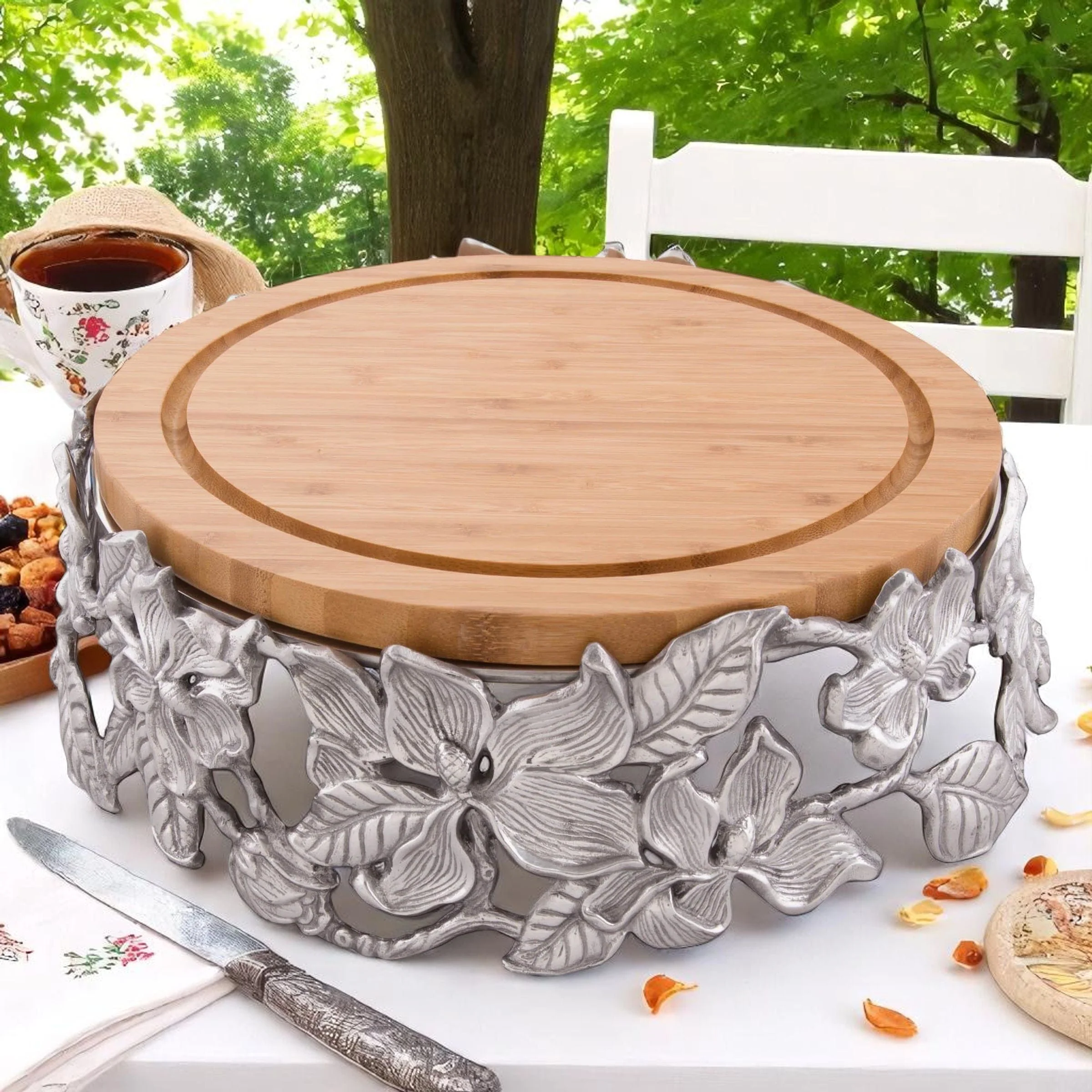 Magnolia Wood Cheese Pedestal - Image 2