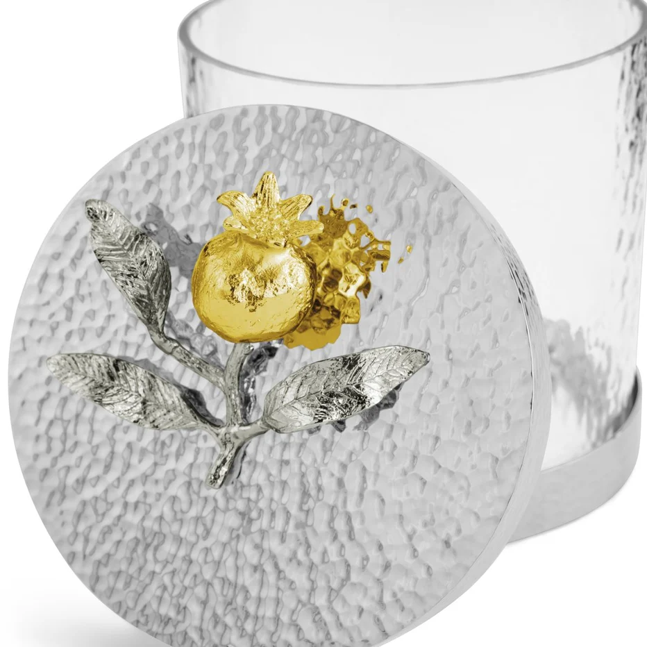 Pomegranate Silver & Gold Canisters - Image 5