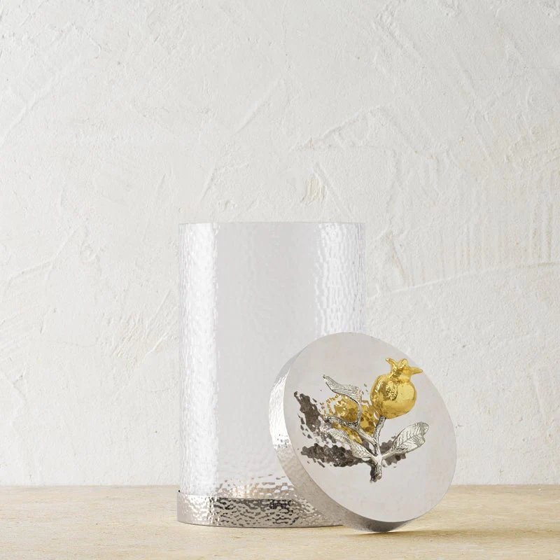 Pomegranate Silver & Gold Canisters - Image 13