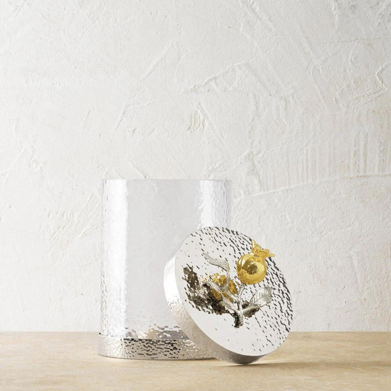 Pomegranate Silver & Gold Canisters - Image 8
