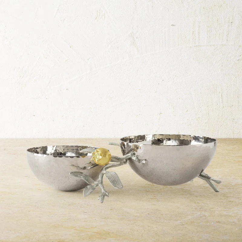 Pomegranate Silver & Gold Double Bowl - Image 2
