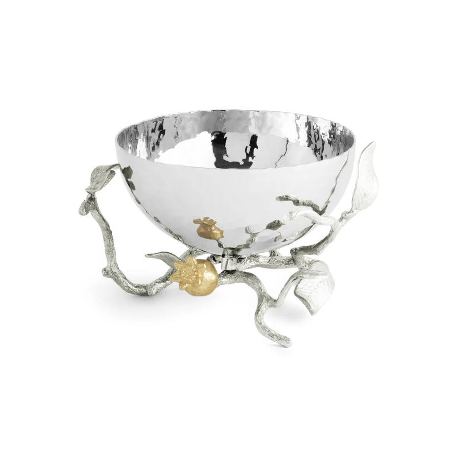 Pomegranate Silver & Gold Nut Bowl - Image 4