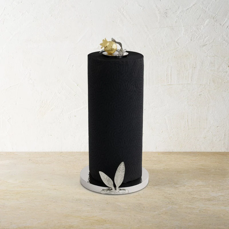 Pomegranate Silver & Gold Paper Towel Holder - Image 2