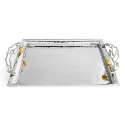 Pomegranate Silver & Gold Serving Tray