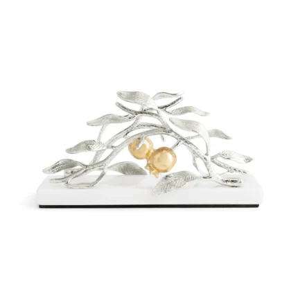 Pomegranate Silver & Gold Vertical Napkin Holder