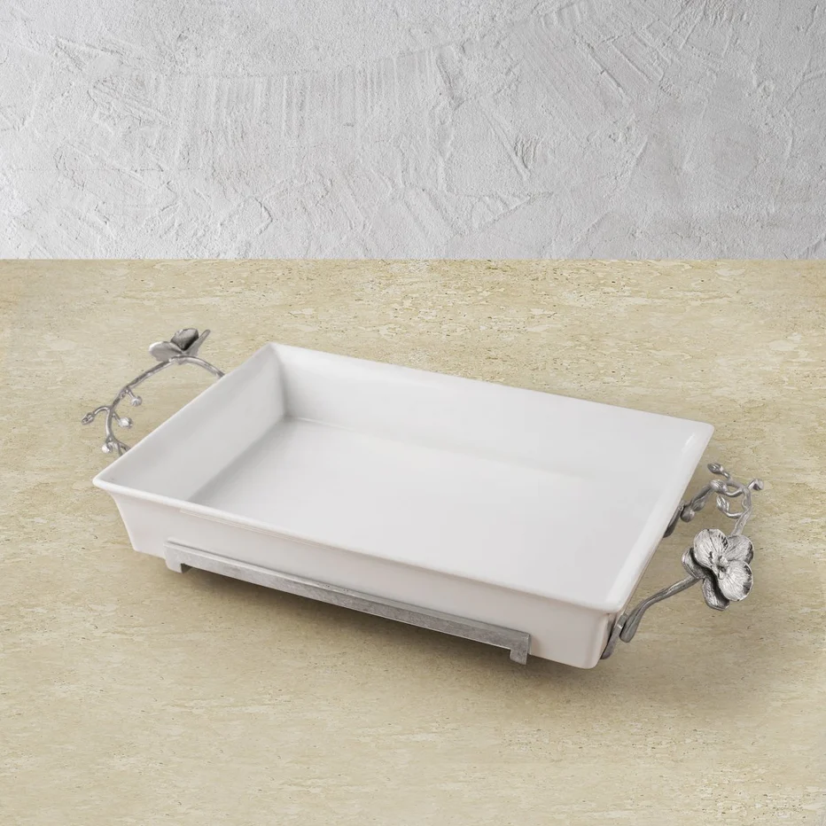 White Orchid Casserole Dish - Image 2