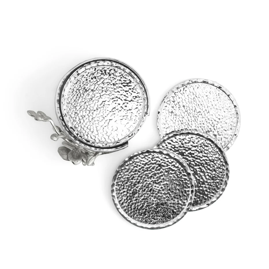 White Orchid Drink Coaster Set - Image 4