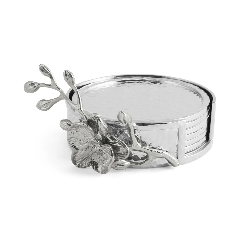 White Orchid Drink Coaster Set - Image 5