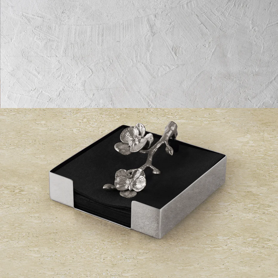 White Orchid Napkin Holder - Image 3