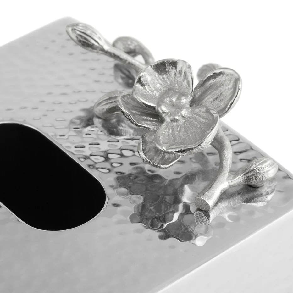 White Orchid Tissue Box Holder - Image 5