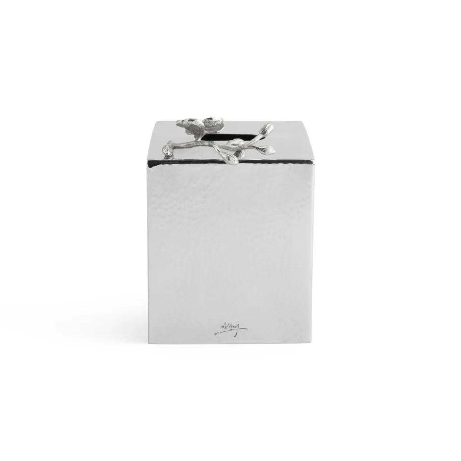 White Orchid Tissue Box Holder - Image 6