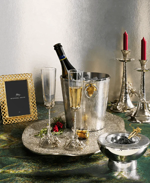 White Orchid Toasting Flute Set - Image 2